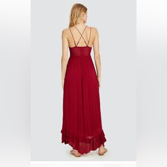 Free People Red Backless Maxi Dress - Picture 2 of 12